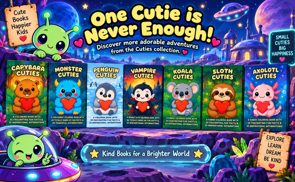 La serie Cuties: los ocho libros para colorear de un vistazo