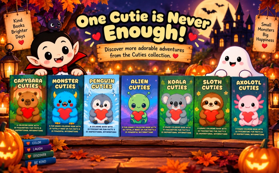 La serie Cuties: los ocho libros para colorear de un vistazo