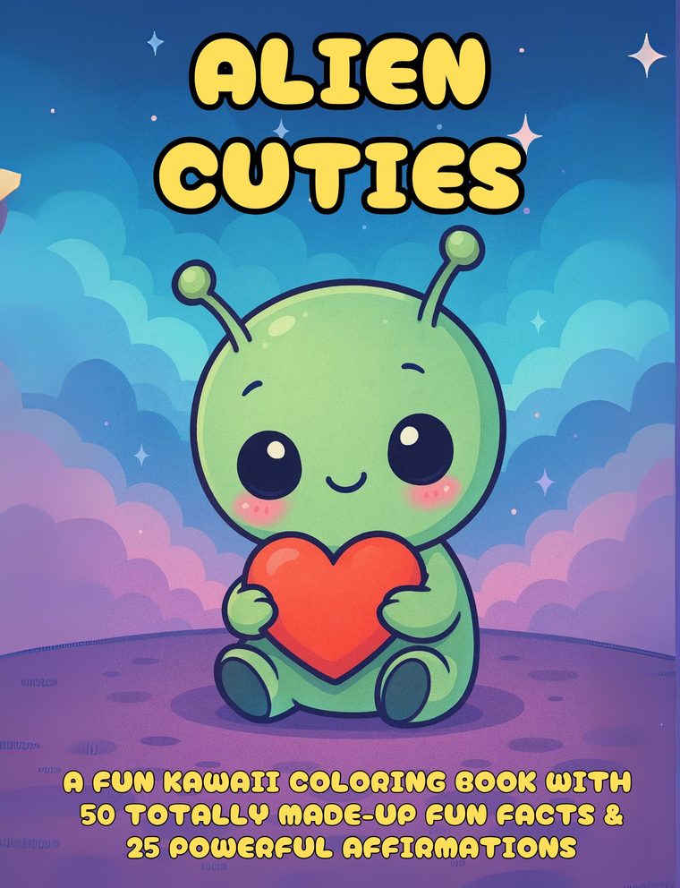 Alien Cuties coloring book cover