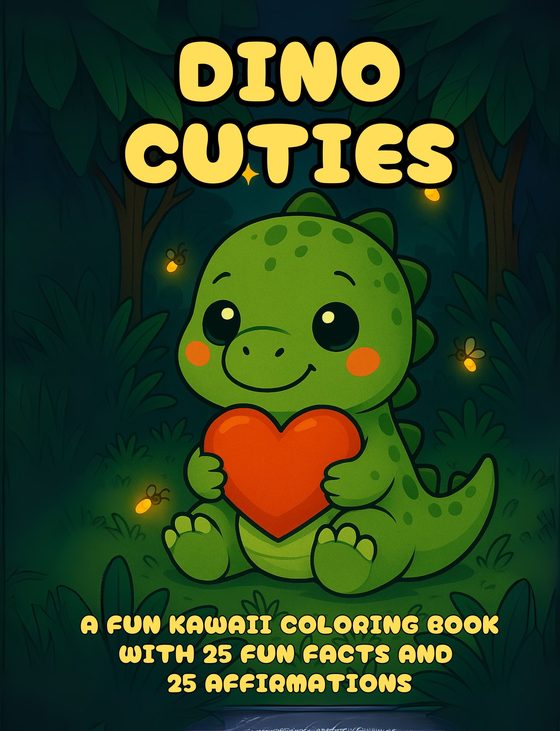 Dino Cuties coloring book cover