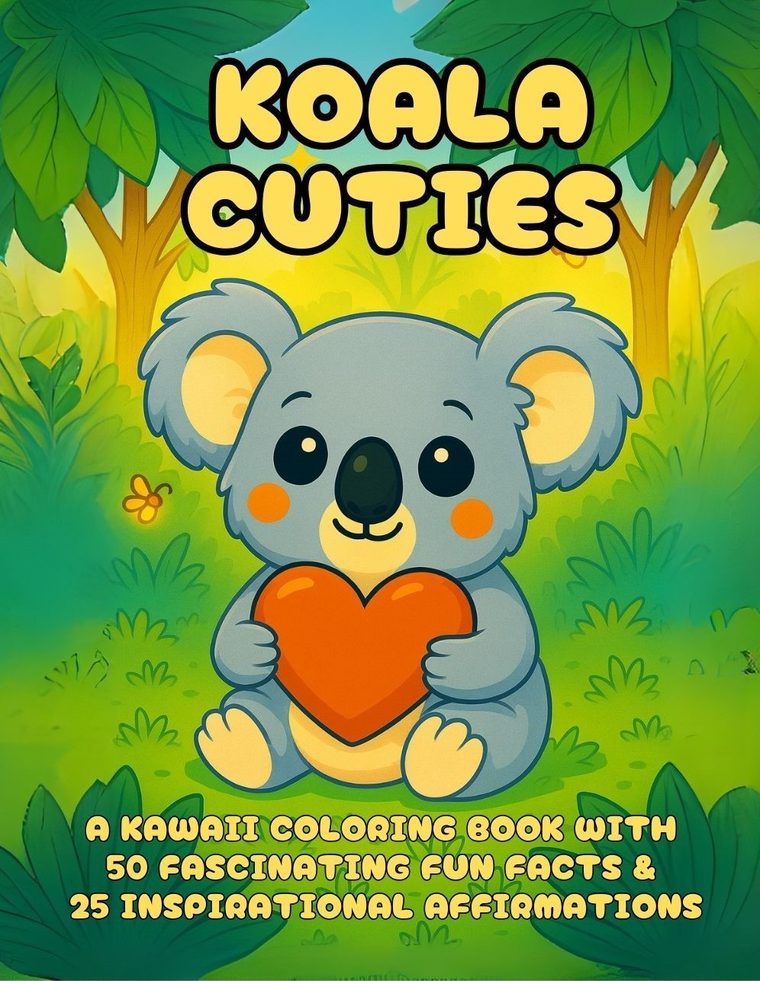 Koala Cuties coloring book cover