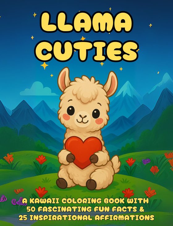 Llama Cuties coloring book cover